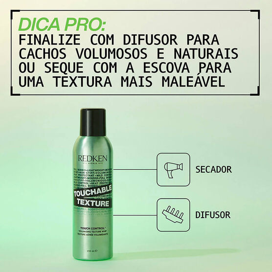 Spray em Mousse Fixador Redken Touchable Texture Styling