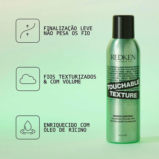 Spray em Mousse Fixador Redken Touchable Texture Styling