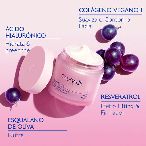 Hidratante Noturno Caudalie Resveratrol-Lift Alternativa ao Retinol