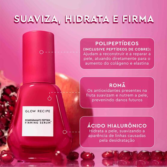 S&Eacute;RUM FIRMADOR COM PEPT&Iacute;DEOS GLOW RECIPE POMEGRANATE