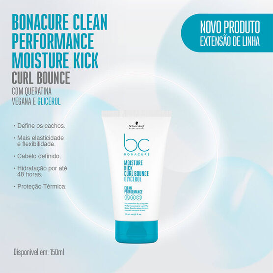 Modelador de Cachos Schwarzkopf Bonacure Clean Performance Curl Bounce Moisture Kick