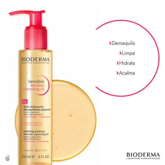 &Oacute;leo Micelar Bioderma Demaquilante Sensibio