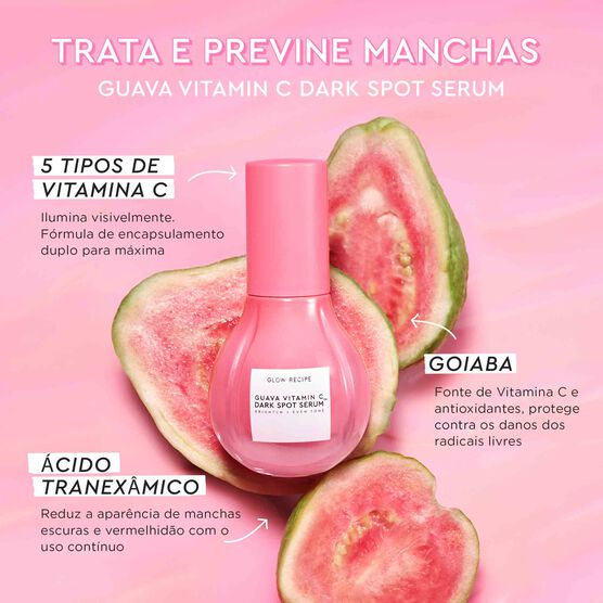 S&Eacute;RUM PARA MANCHAS COM VITAMINA C GLOW RECIPE GUAVA