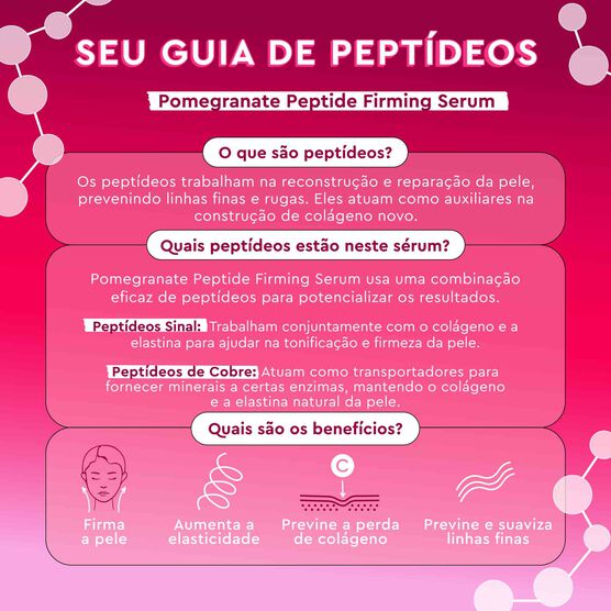 S&Eacute;RUM FIRMADOR COM PEPT&Iacute;DEOS GLOW RECIPE POMEGRANATE
