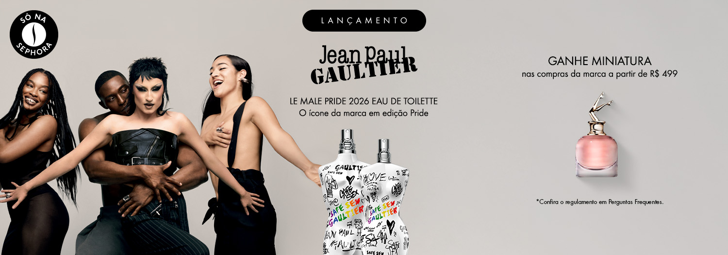 Jean Paul Gaultier | Lançamento Pride - Ganhe miniatura nas compras da marca a partir de R$ 499