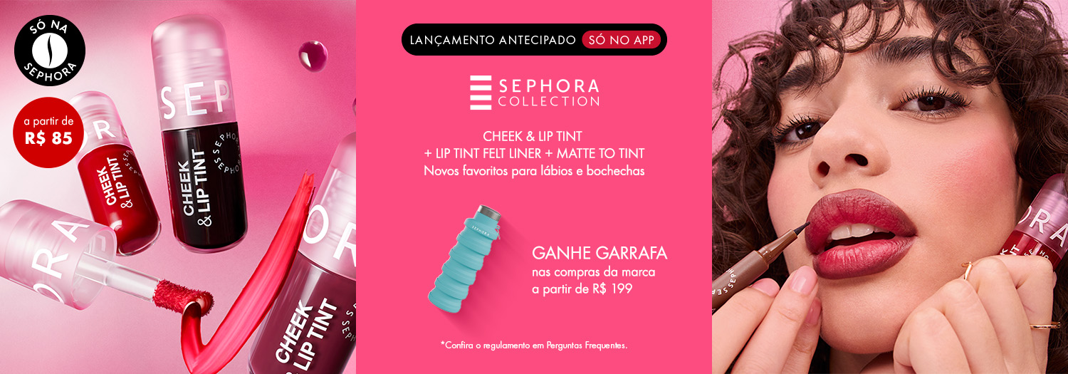 Sephora Collection | __SÓ NO APP__
Ganhe garrafa nas compras da marca a partir de R$ 199